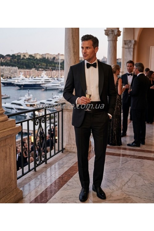 classic black tie чоловічий чорний смокінг